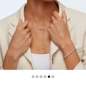 Swarovski infinity rose gold necklace
